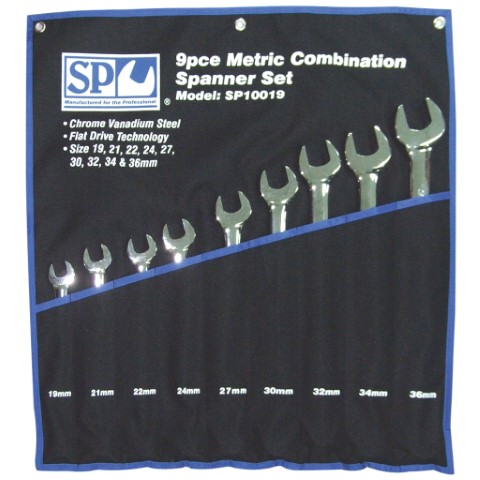 SP - 9PC METRIC JUMBO COMBINATION SPANNER SET 